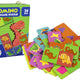 Logic Game Double-sided Puzzle Dominoes Dinosaurs 10cm X 5cm 28 Pieces.