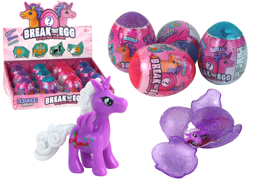 Magic Cracking Unicorn Egg In Shell 4 Colors 6 Cm