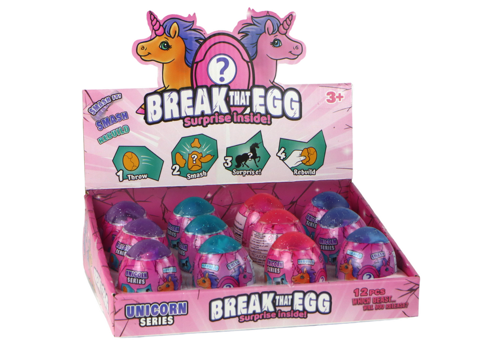 Magic Cracking Unicorn Egg In Shell 4 Colors 6 Cm