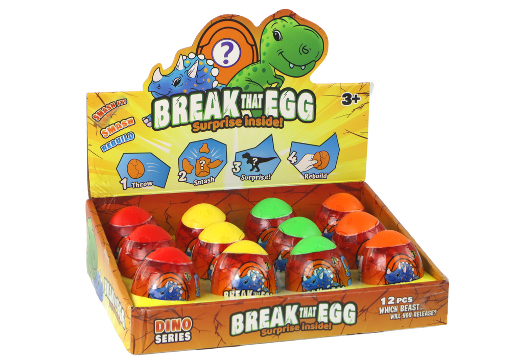 Magic Cracking Egg Dinosaur In Shell 4 Colors 6 Cm