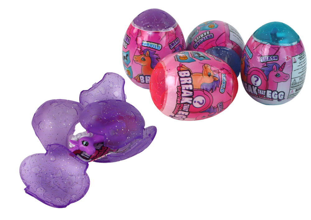 Cracking Glitter Egg Unicorn Draw Colorful Shell 12 Pcs.