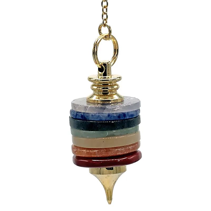 Pendulum Gemstone Chakra Donuts Large - 16 G; 4x1.8 Cm