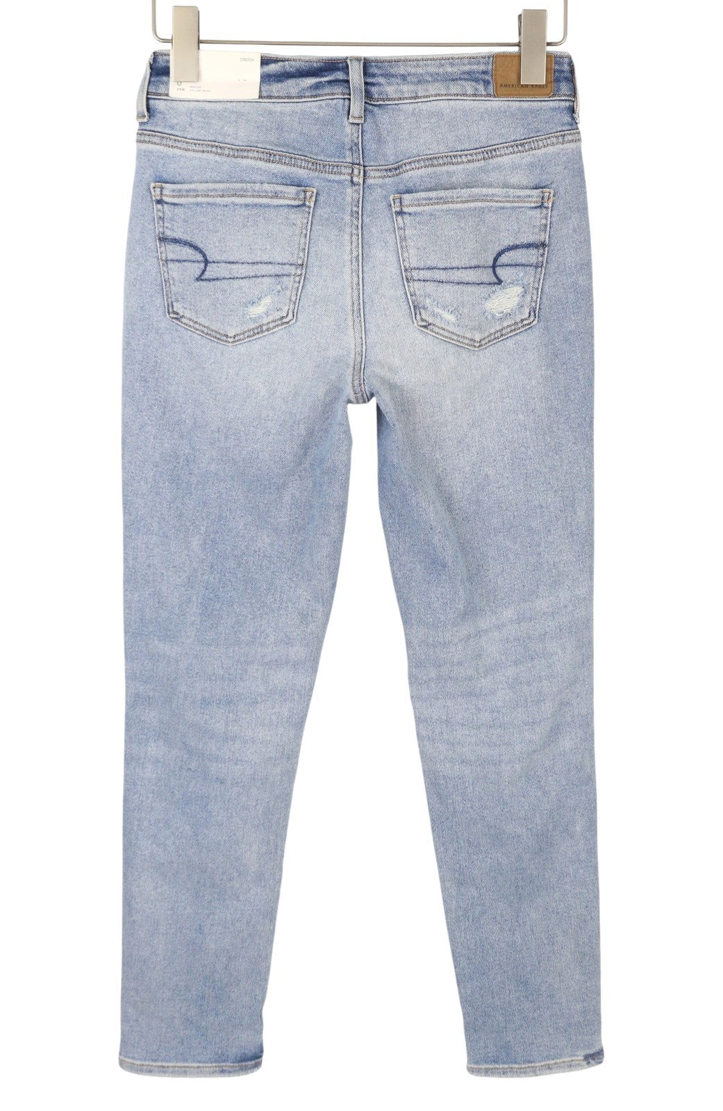 American Eagle Outfitters Tomgirl Donna Jeansslashed Sky Stretch Distress