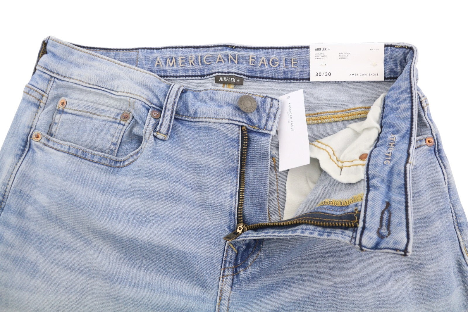 American Eagle Outfitters Airflex+ Men Jeansathletic Light Wash Blue