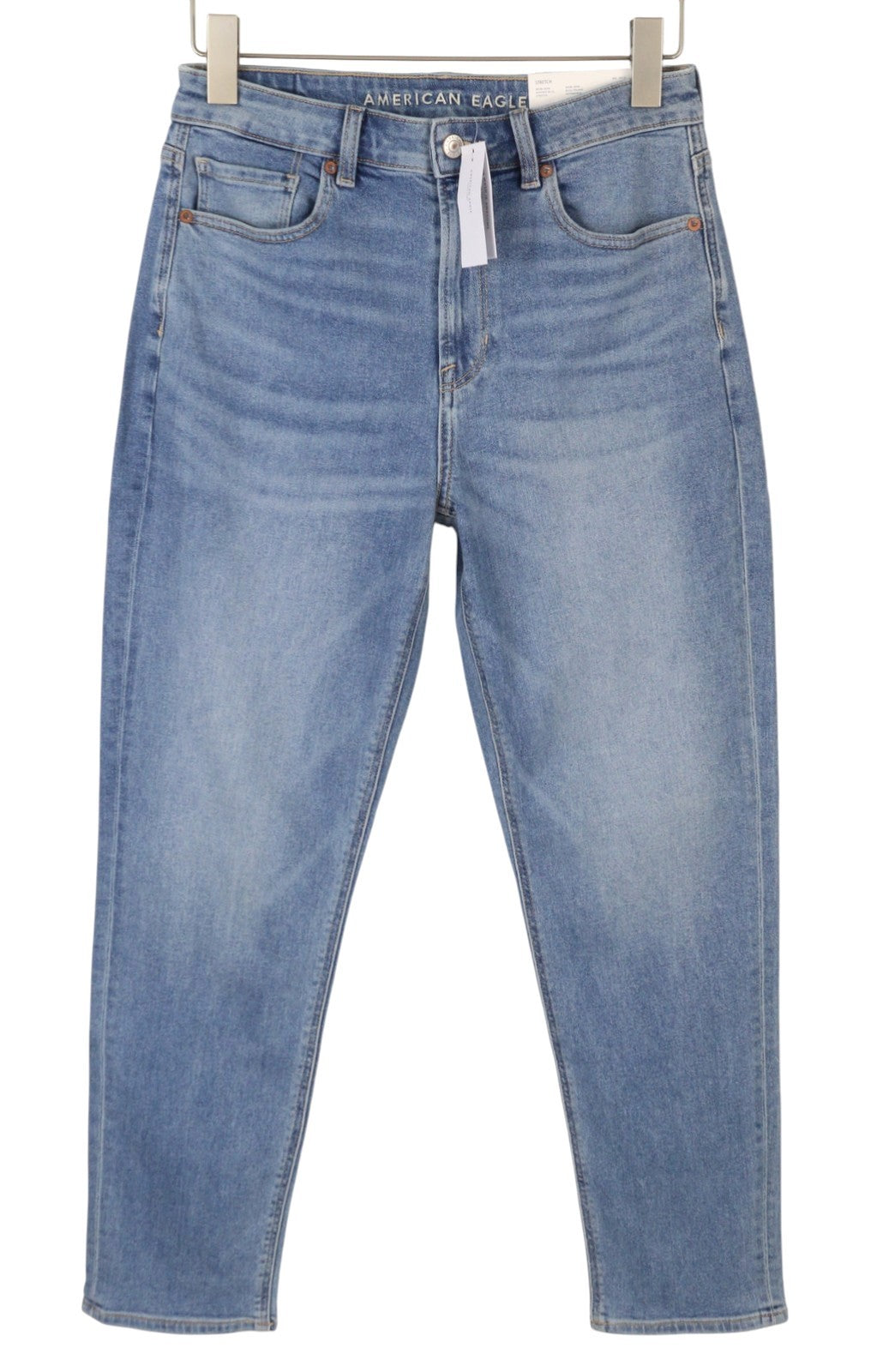 American Eagle Outfitters Mom Women Jeanscropped Stretch Washed Blue