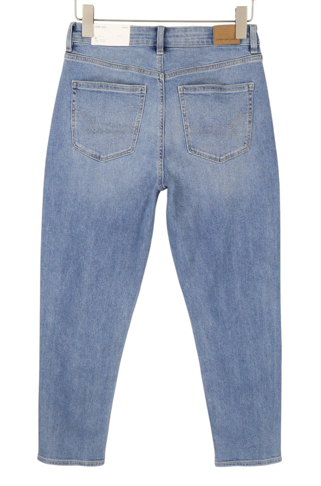 American Eagle Outfitters Mom Women Jeanscropped Stretch Washed Blue