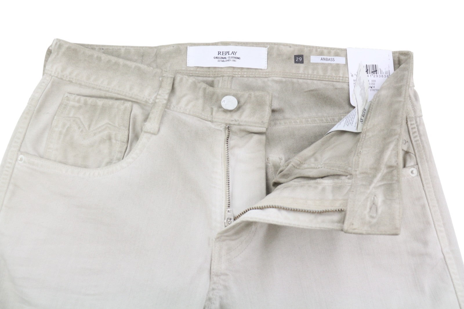 Replay Anbass Mc914 Men Jeansgrey Faded Dirty Aged Look Slim Fit