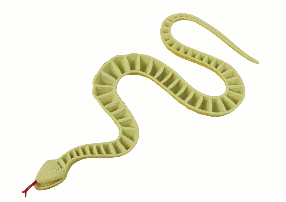 Artificial Rubber Snake Yellow With Red Patches Structural