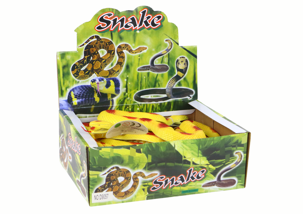 Artificial Rubber Snake Yellow With Red Patches Structural