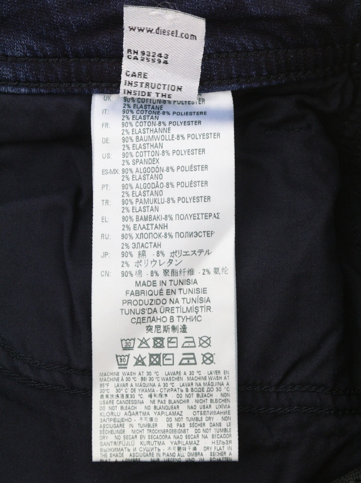 Diesel Thommer Cb-ne 069jf Men Jeansblue Jogg Sweat Faded Whiskers Distress