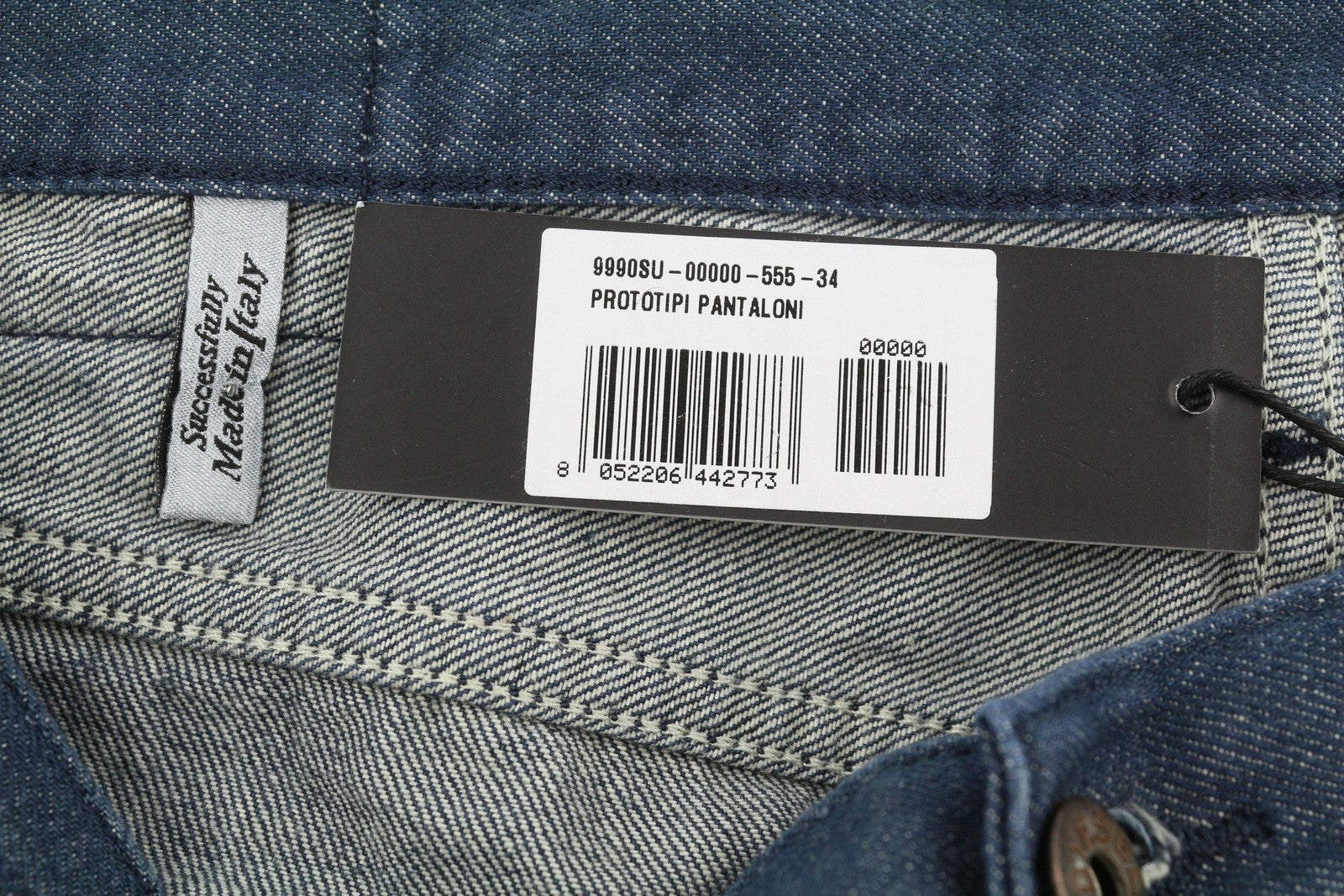 Diesel Mharky 088ac Hommes Jeansdark Blue Faded Button Fly Denim