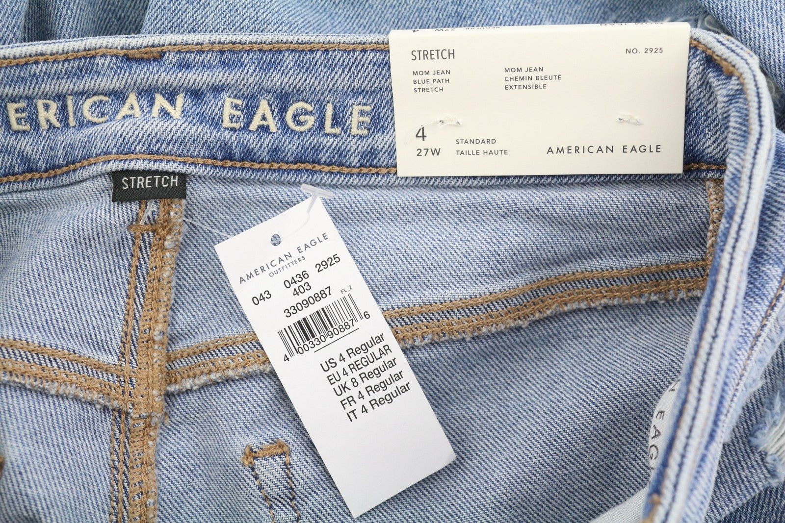 American Eagle Outfitters Mamma Donna Jeansblue Path Stretch Distress