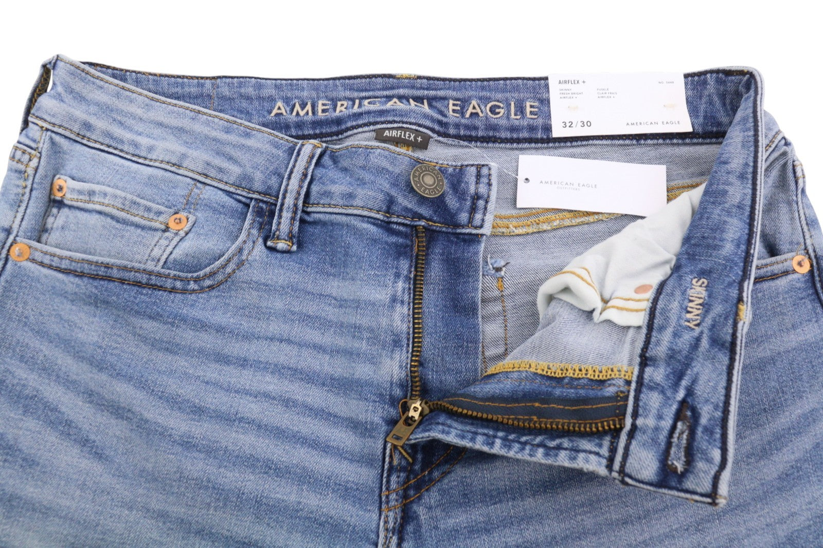 American Eagle Outfitters Airflex+ Men Jeansskinny Fresh Bright Faded