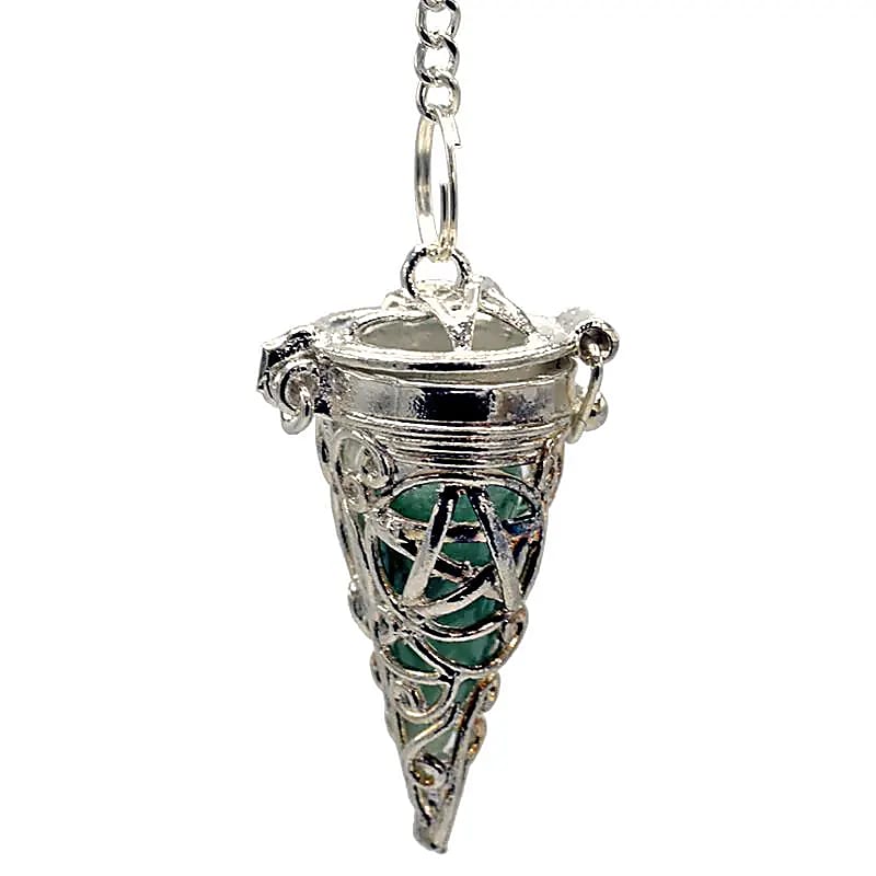 Péndulo Pentáculo con 7 piedras de chakra - 3,5x1,7 cm