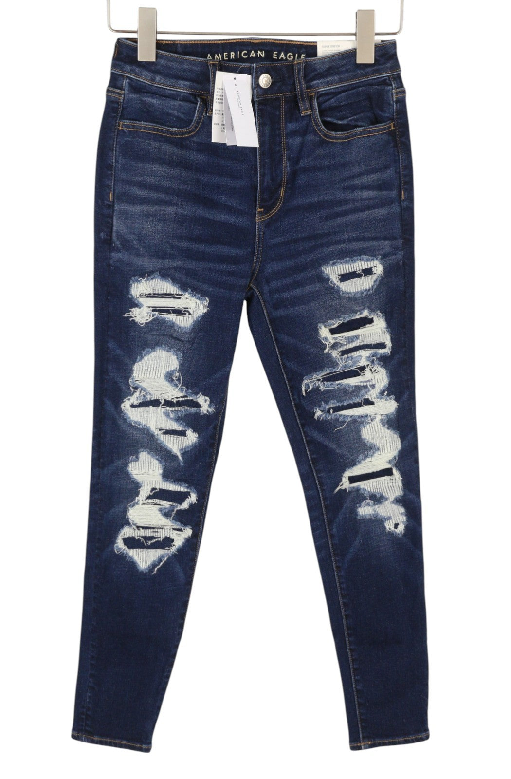 American Eagle Outfitters Super Hi-rise Jegging Women Jeanspatches Stitches