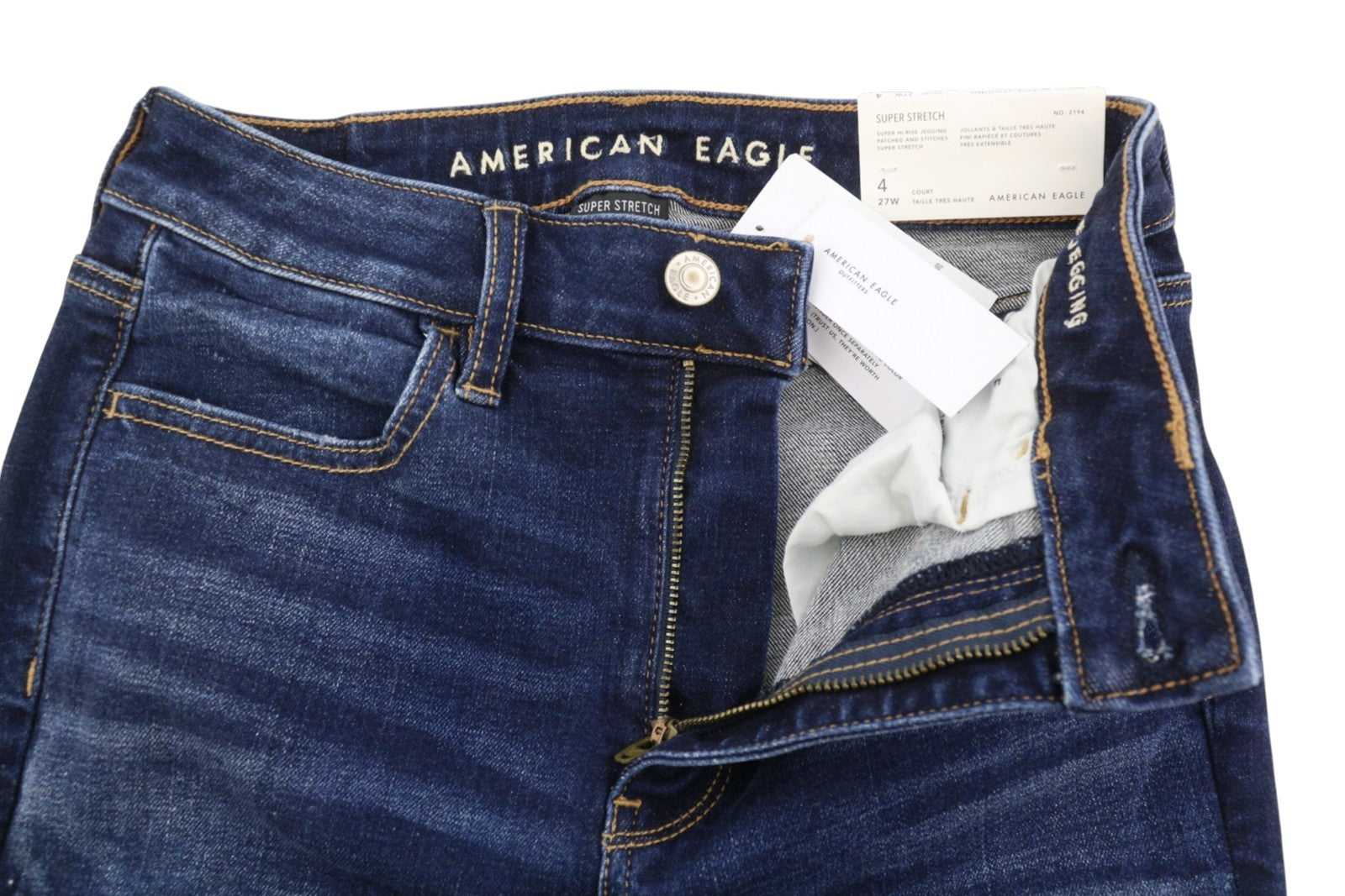 American Eagle Outfitters Super Hi-rise Jegging Women Jeanspatches Stitches