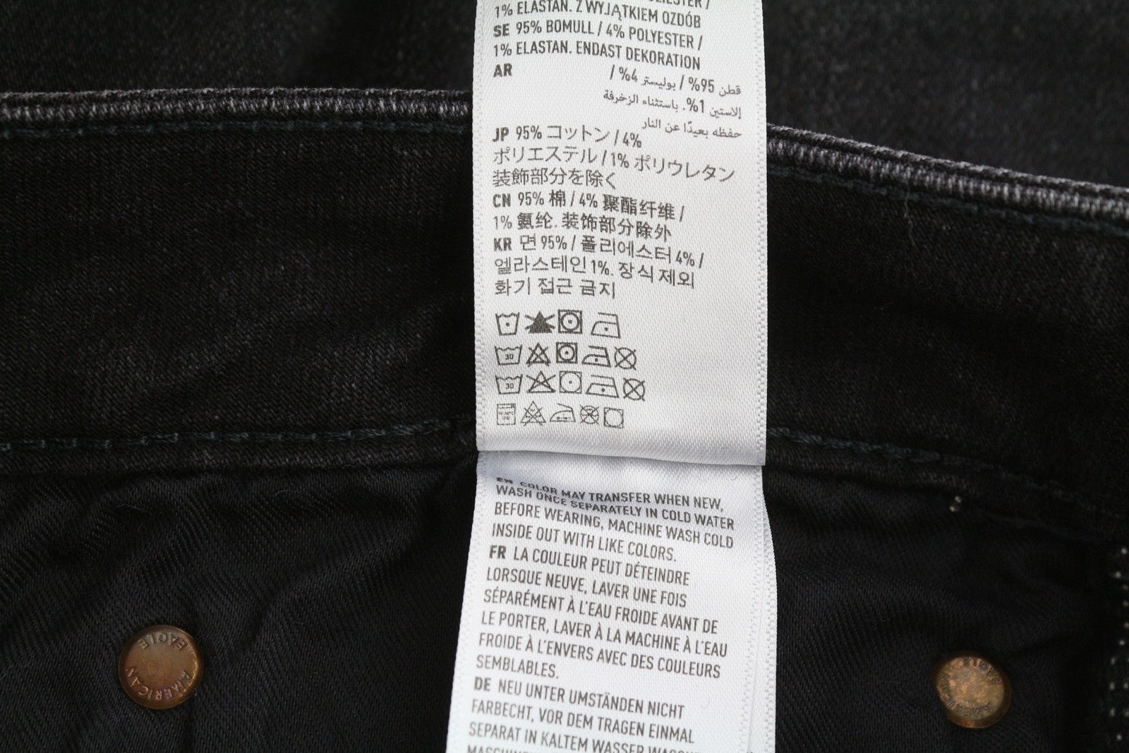 American Eagle Outfitters Airflex+ Heren Jeansbold Zwart Slim Stretch