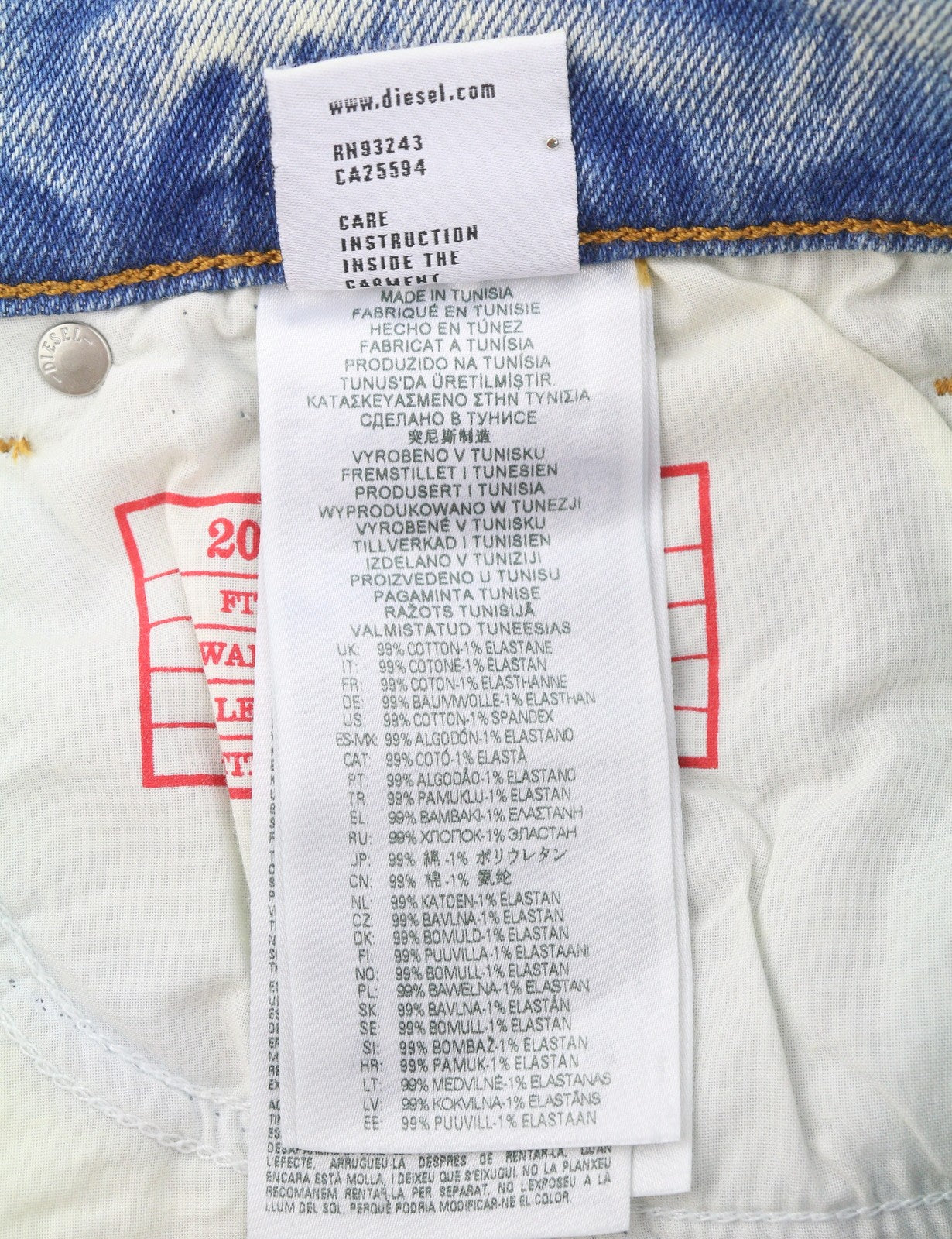 Diesel 2005 D-fining 09e86 Men Jeansblue Faded Regular Fit Tapered