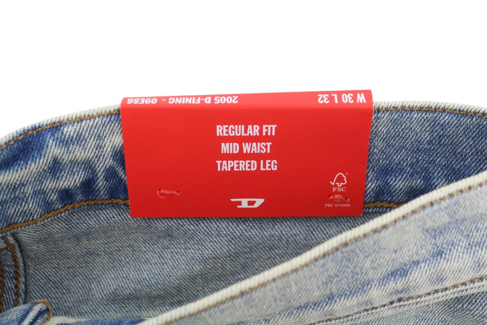 Diesel 2005 D-fining 09e86 Men Jeansblue Faded Regular Fit Tapered