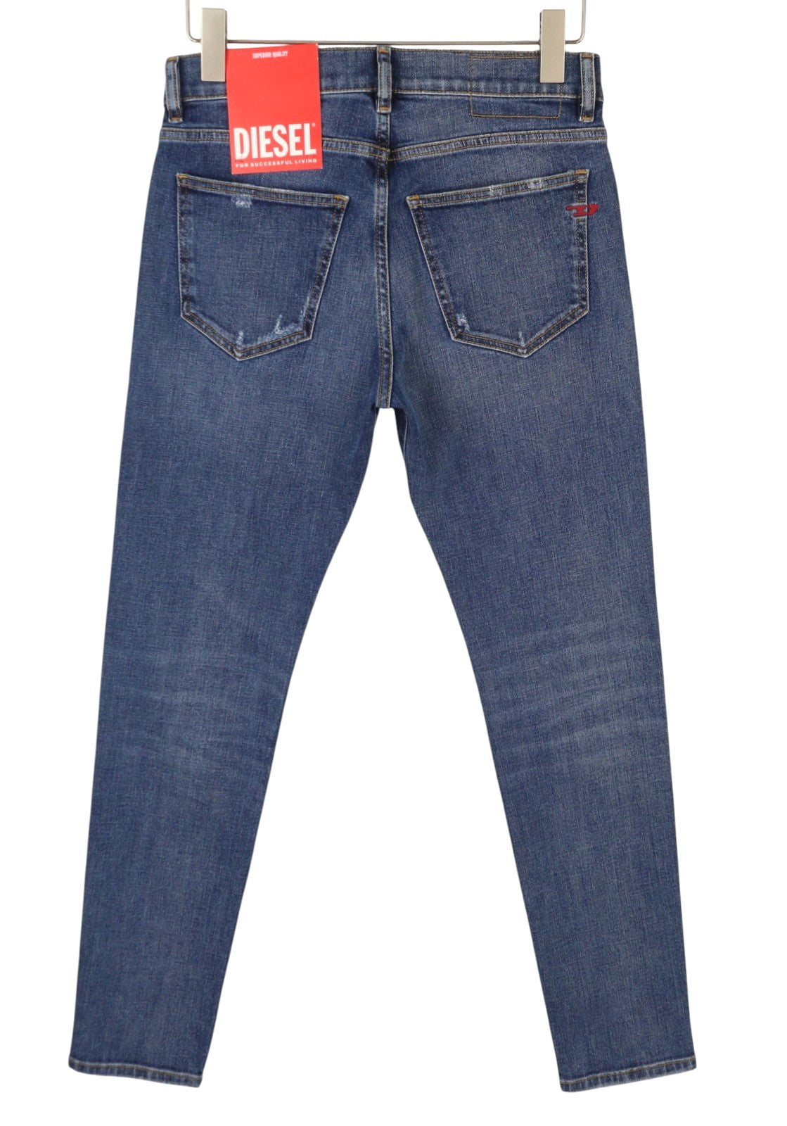 Diesel 2019 D-strukt 09e44 Men Jeansblue Faded Whiskers Ripped Slim