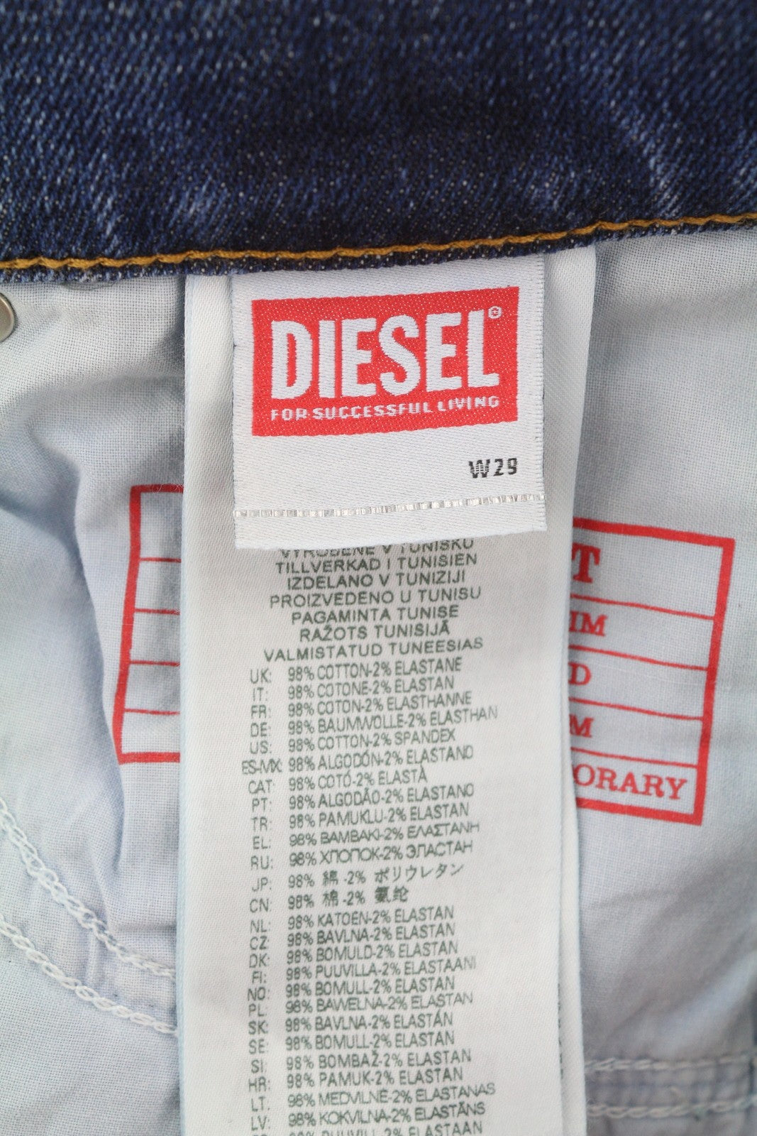 Diesel 2019 D-strukt 09e44 Men Jeansblue Faded Whiskers Ripped Slim