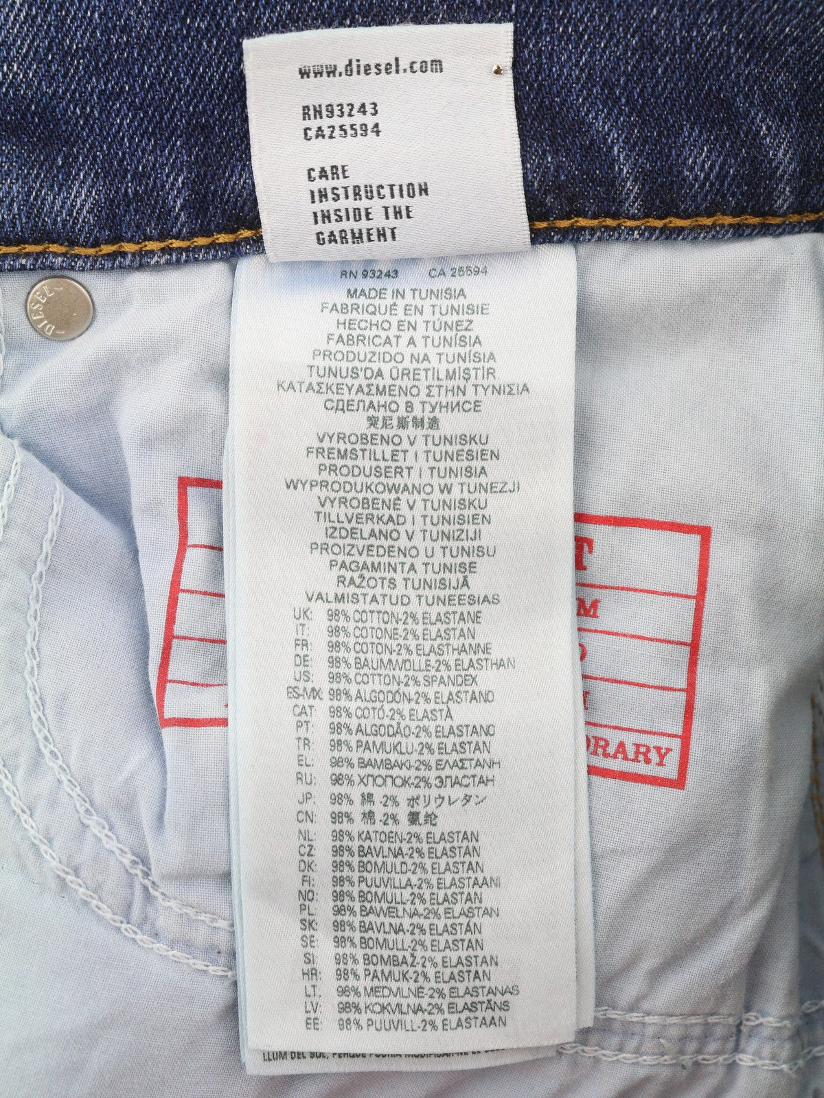 Diesel 2019 D-strukt 09e44 Men Jeansblue Faded Whiskers Ripped Slim