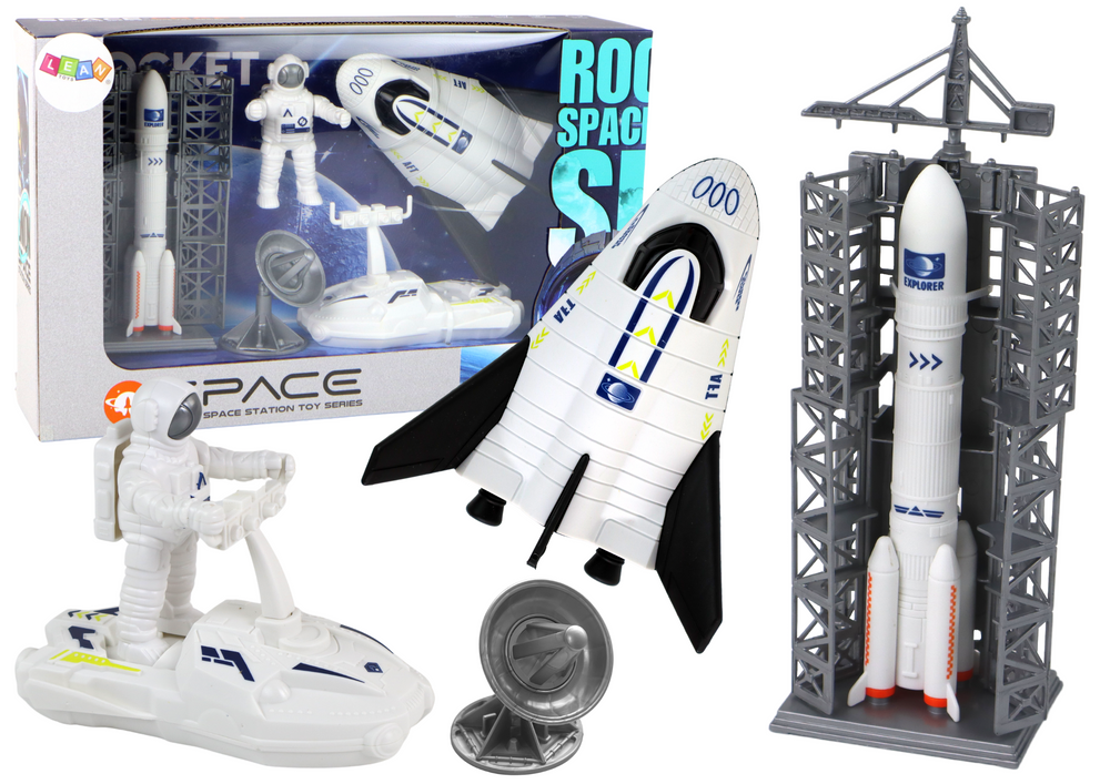 Space Mission Set Space Rocket Astronaut Spaceship 5 Pcs