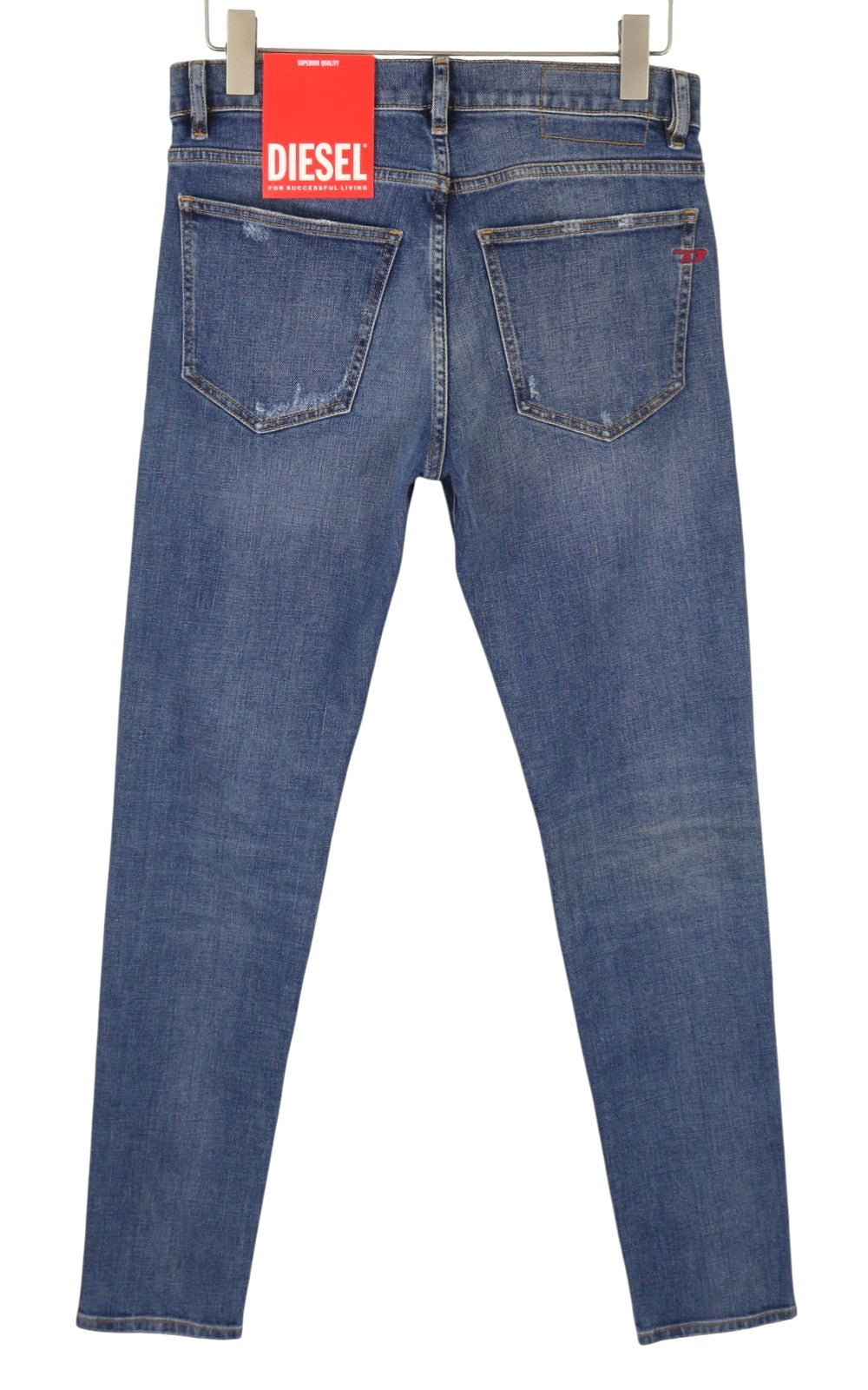 Diesel 2019 D-strukt 09e44 Men Jeansblue Faded Whiskers Distress Slim