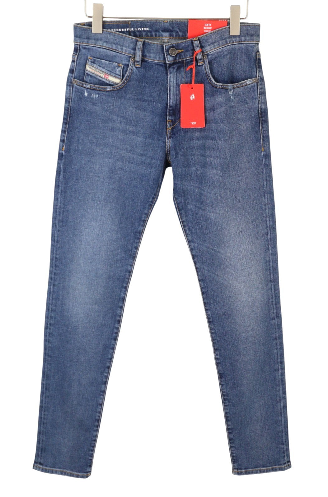 Diesel 2019 D-strukt 09e44 Pánské Jeansblue Vybledlé vousy Ripped Slim