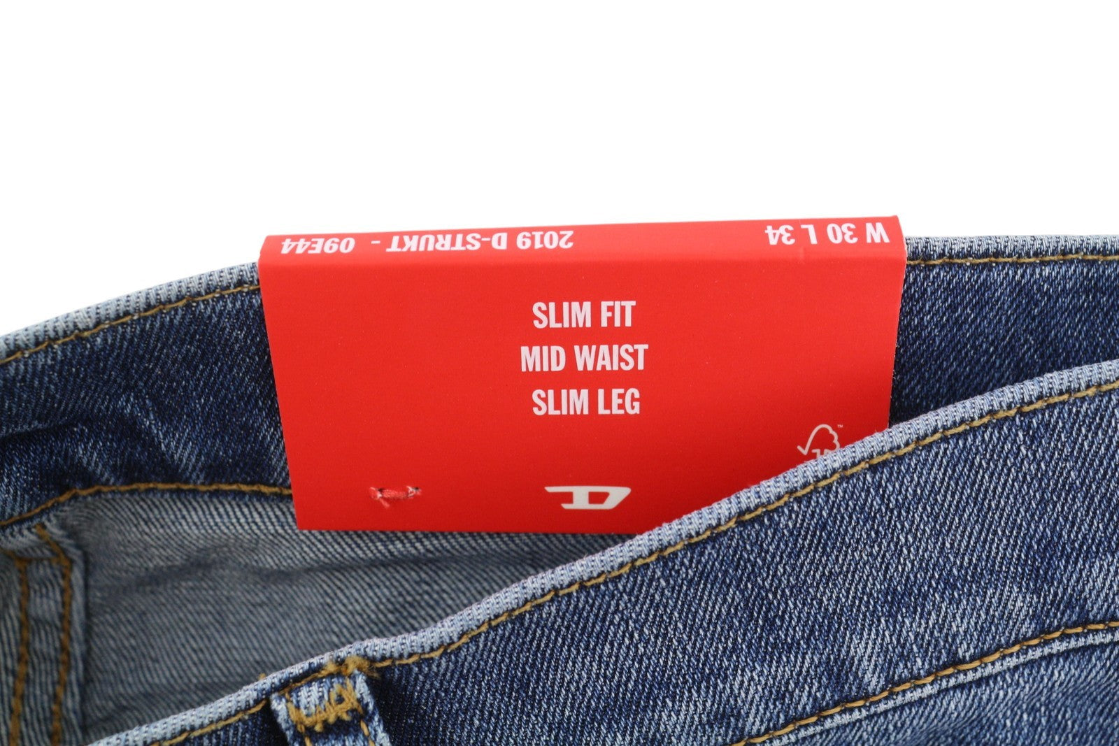 Diesel 2019 D-strukt 09e44 Pánské Jeansblue Vybledlé vousy Ripped Slim