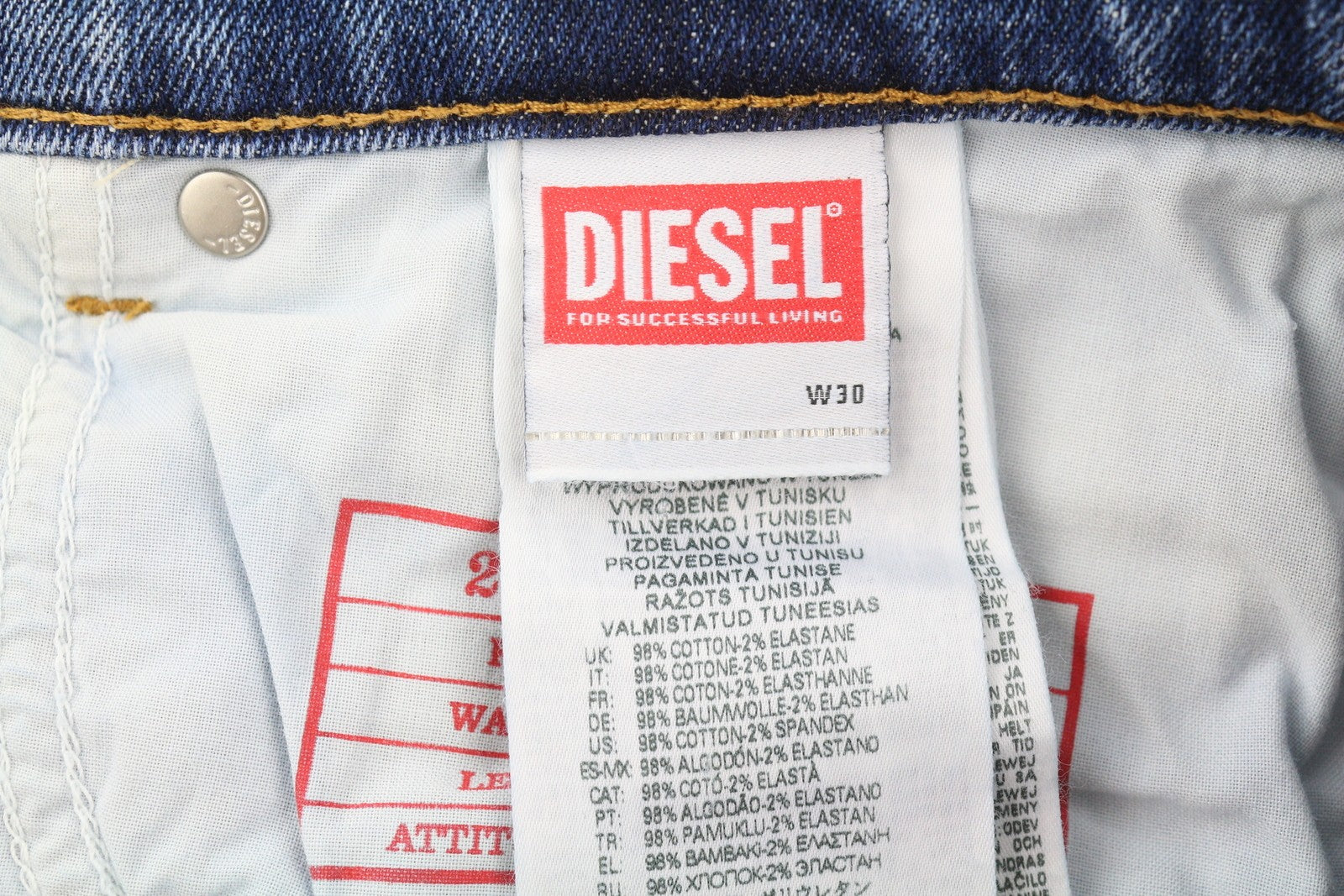 Diesel 2019 D-strukt 09e44 Pánské Jeansblue Vybledlé vousy Ripped Slim