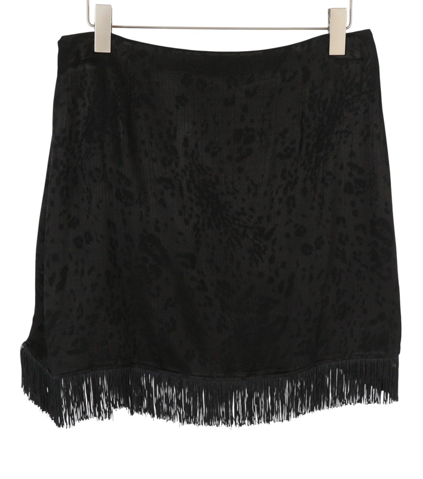 Desigual Fal Frankie Women Skirtblack Fringes Details Patterned Mini