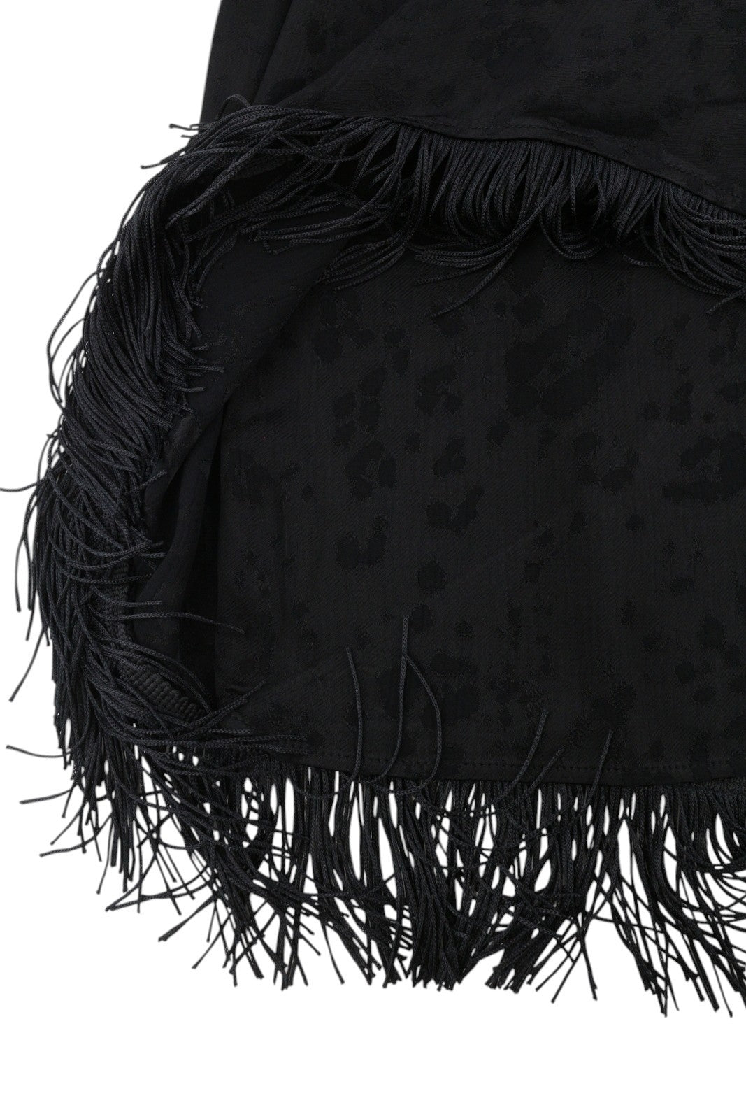 Desigual Fal Frankie Women Skirtblack Fringes Details Patterned Mini