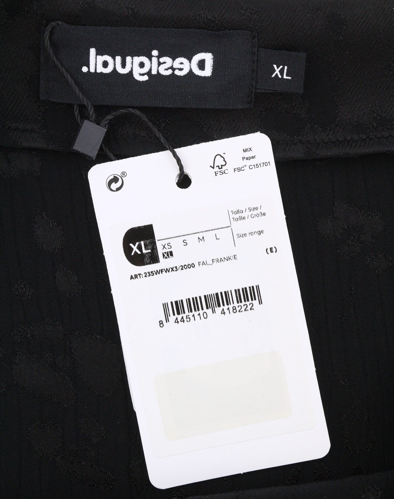 Desigual Fal Frankie Women Skirtblack Fringes Details Patterned Mini