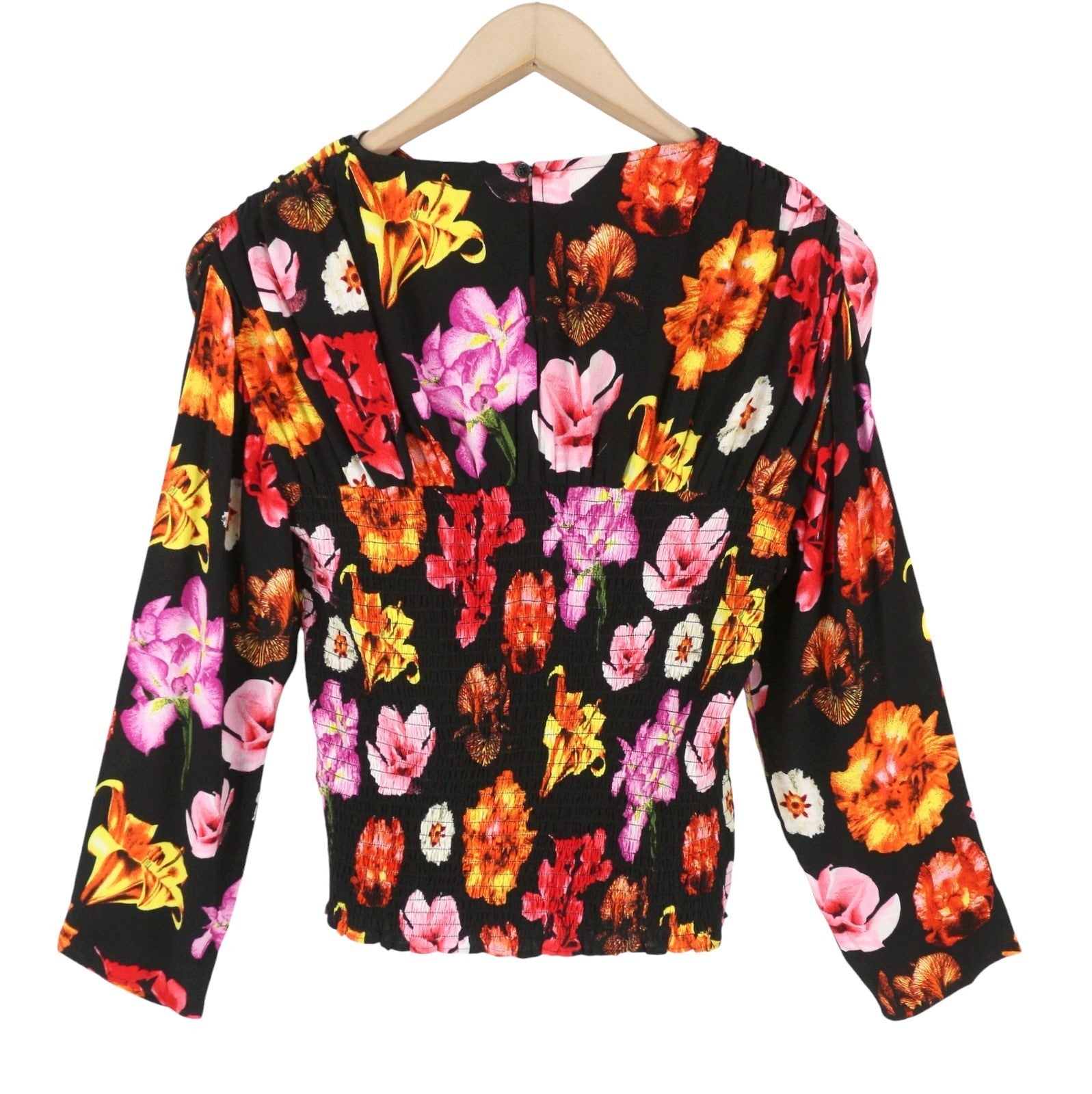 Desigual Blus Rosa Women Blousecolourful Floral Print Cropped 3/4 Sleeves
