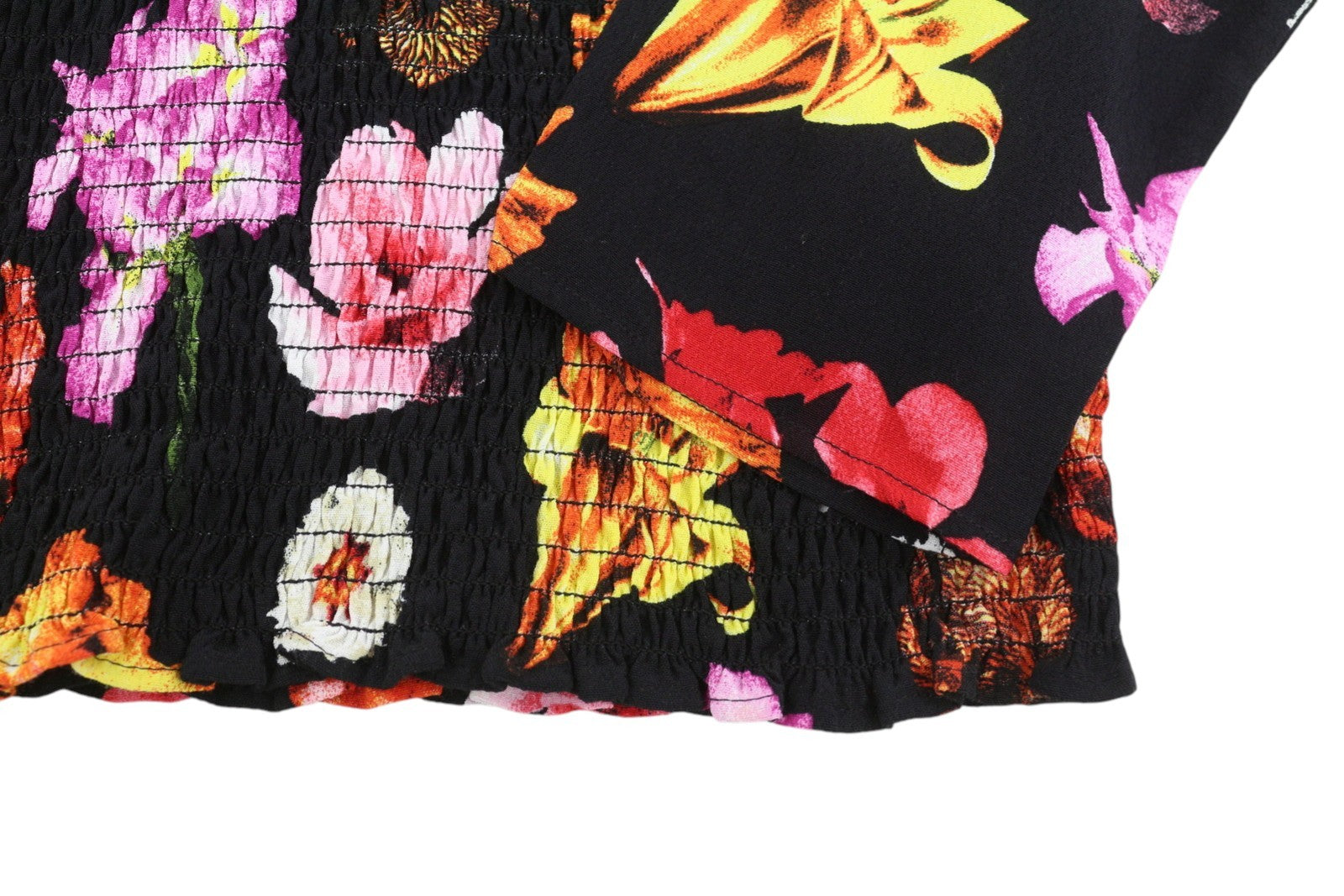 Desigual Blus Rosa Women Blousecolourful Floral Print Cropped 3/4 Sleeves