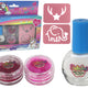 Beauty Set Nail Polish Loose Glitter Stencils