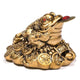 Mini-Statuette Feng Shui Frosch Goldfarbe – 2er-Set – 5 x 3,5 cm