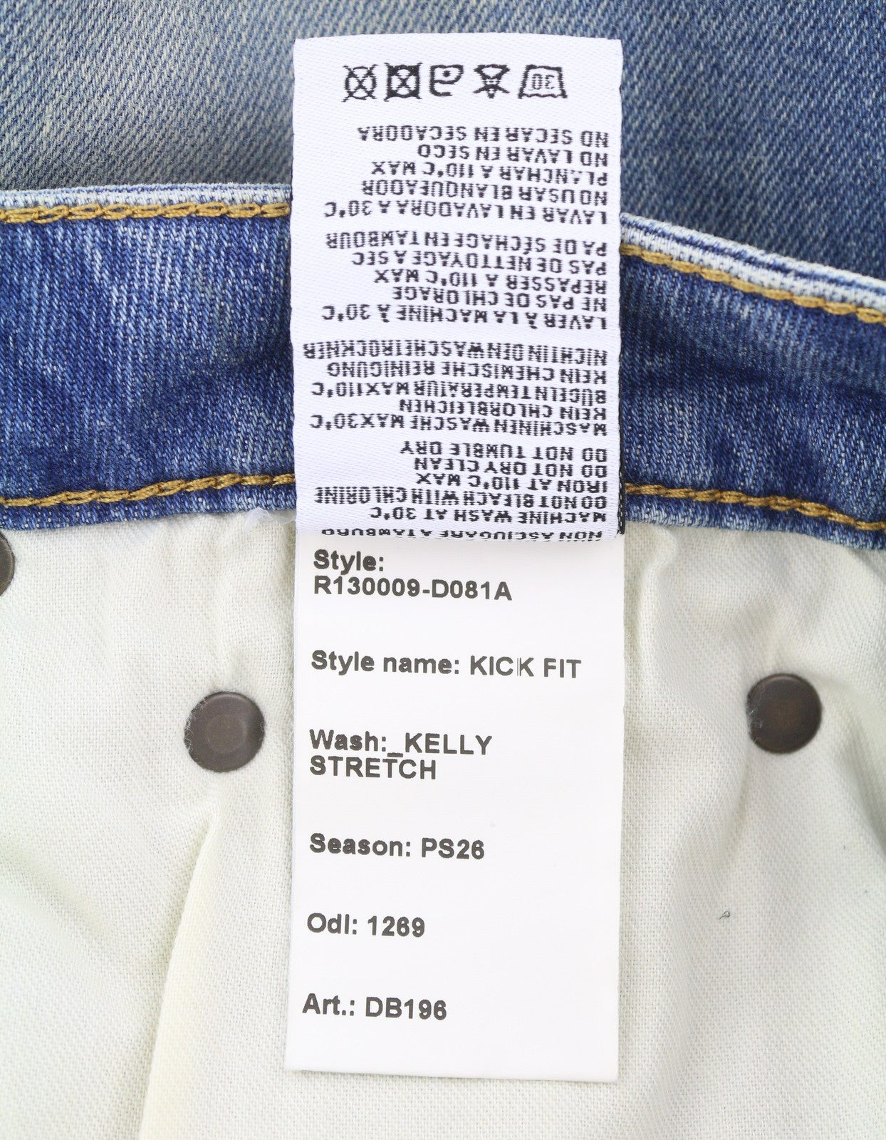 R13 Kick Fit Women Jeans 28 Kelly Stretch Whiskers Faded Cropped Ps26