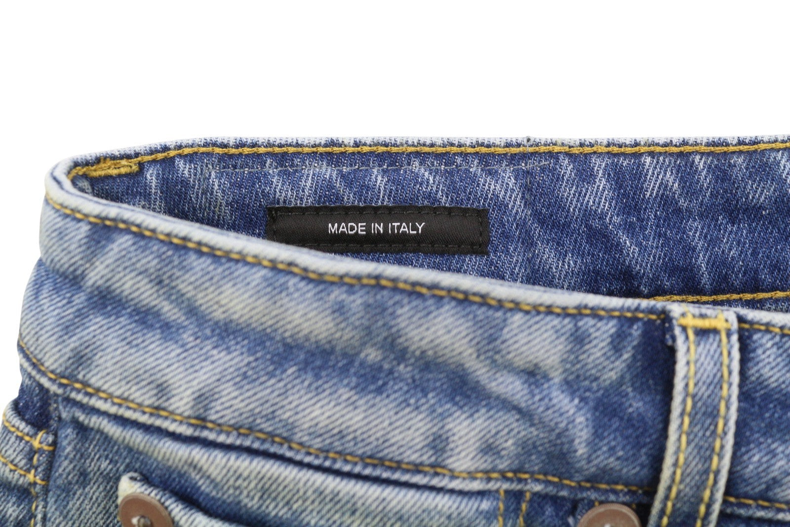R13 Kick Fit Dame Jeans 27 Jasper Stretch Faded Whiskers Cropped Blue Ps26