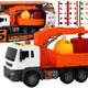 Garbage Truck With Crane Friction Drive Orange 1:16