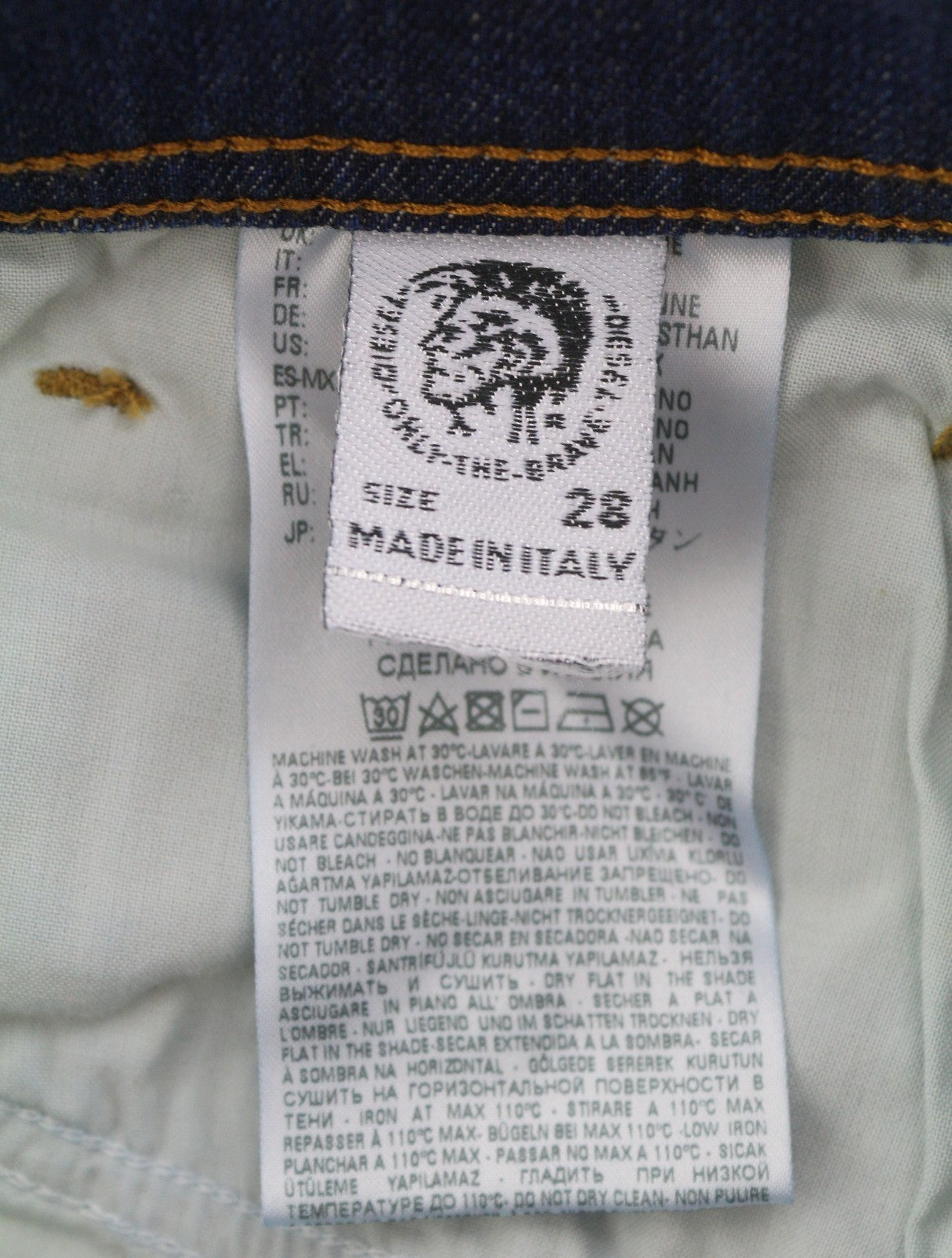Diesel Tepphar 084tx Herre Jeansblå knurhår Faded Distress Skinny Fit
