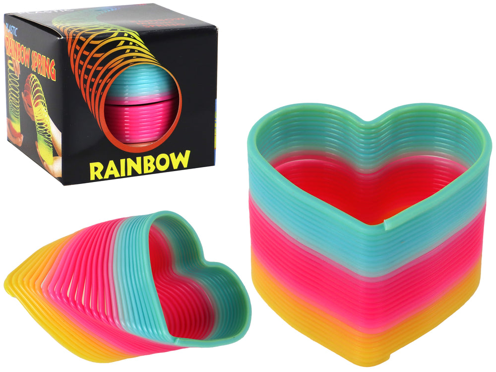 Iconic Rainbow Spring Heart Calming Gadget 6cm