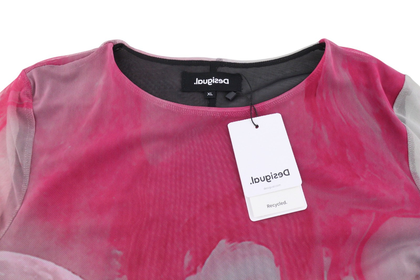 Desigual Skyline Women Dresscolourful Wide Cut-out Back Tulle Midi