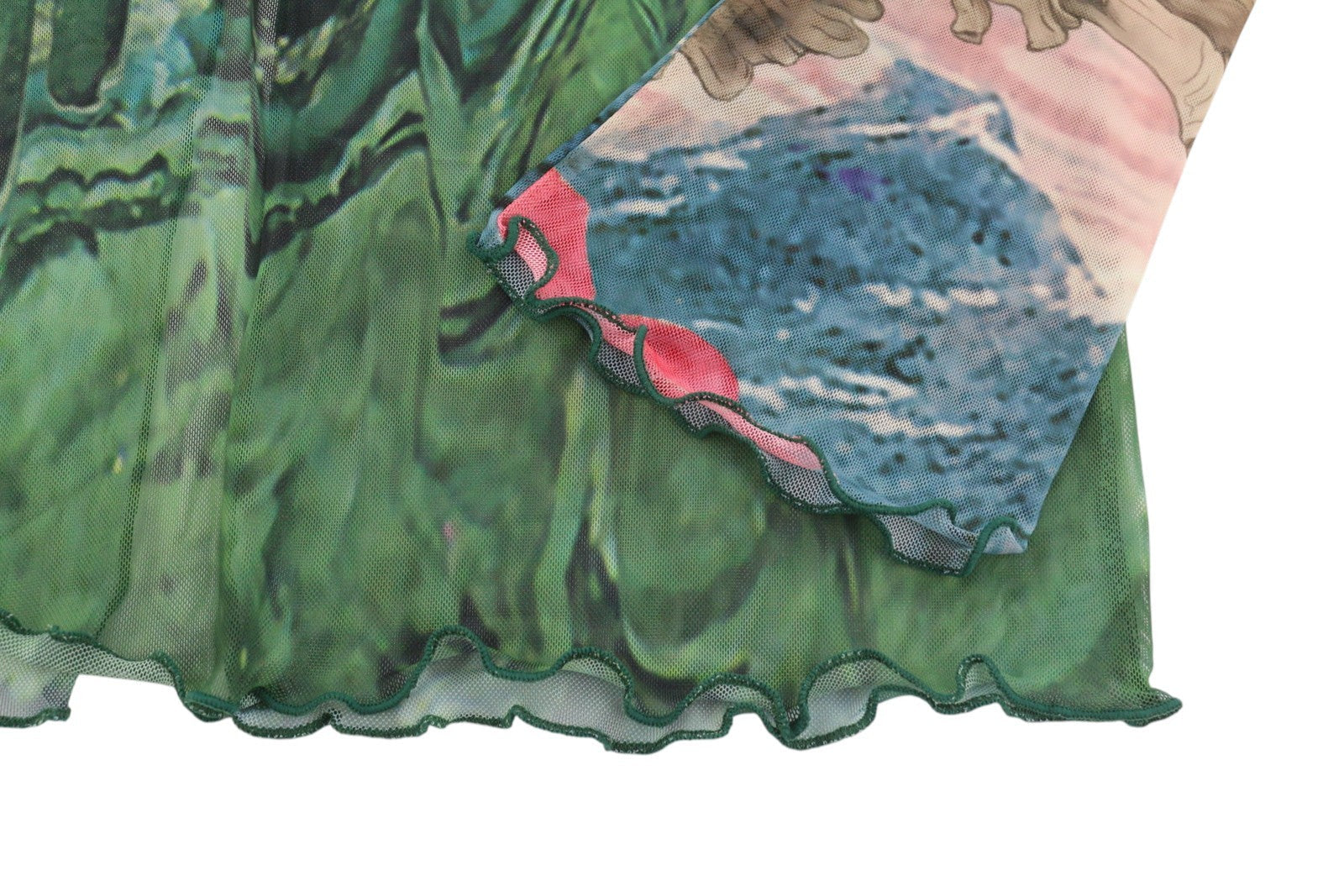 Desigual Skyline Women Dresscolourful Wide Cut-out Back Tulle Midi
