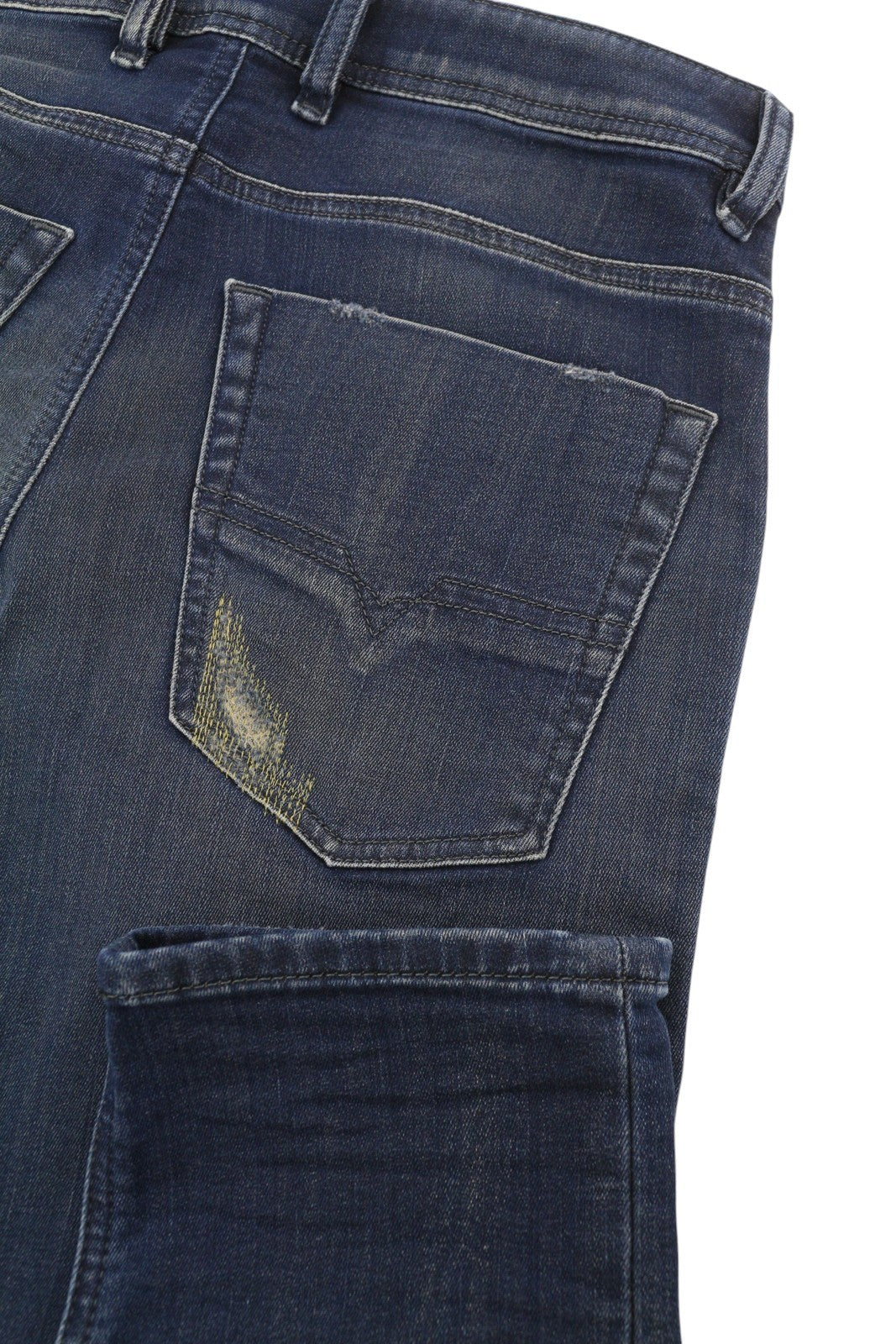 Diesel Krooley-x-t 0870z Hommes Jeansblue Délavé Brodé Slim Fit Jogg