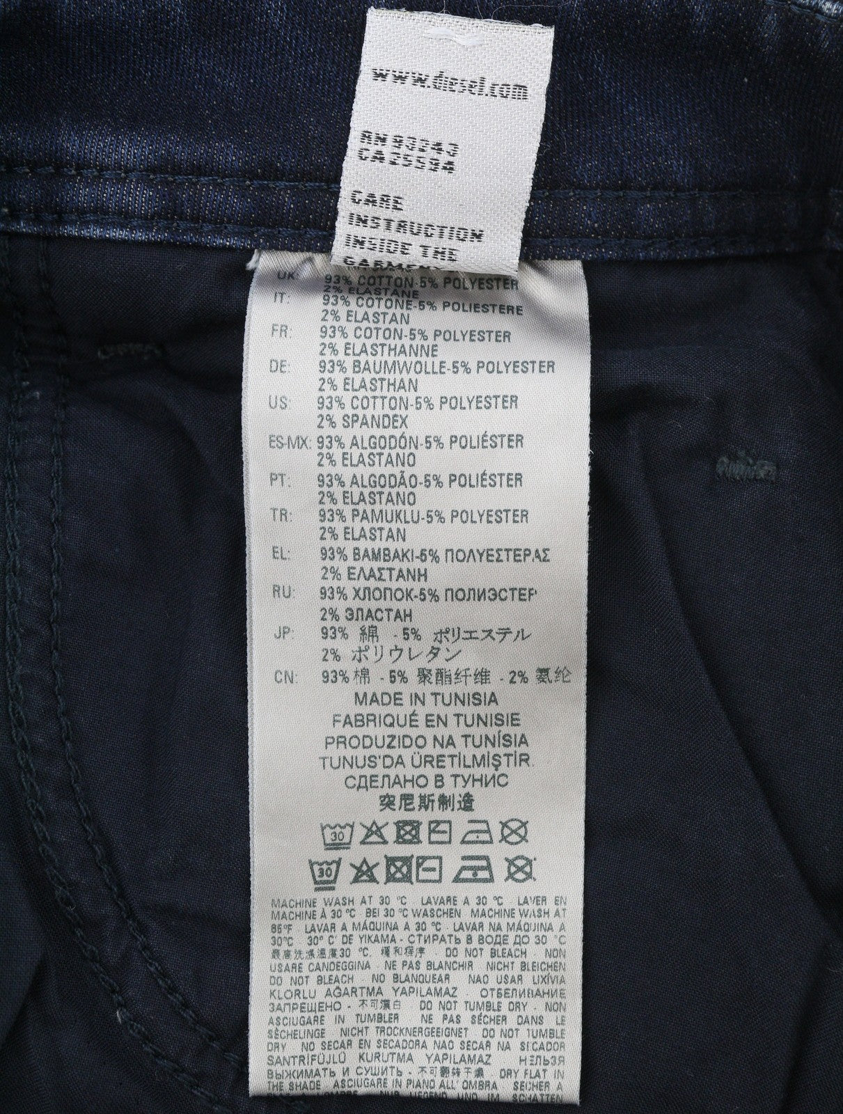 Diesel Krooley-x-t 0870z Hommes Jeansblue Délavé Brodé Slim Fit Jogg