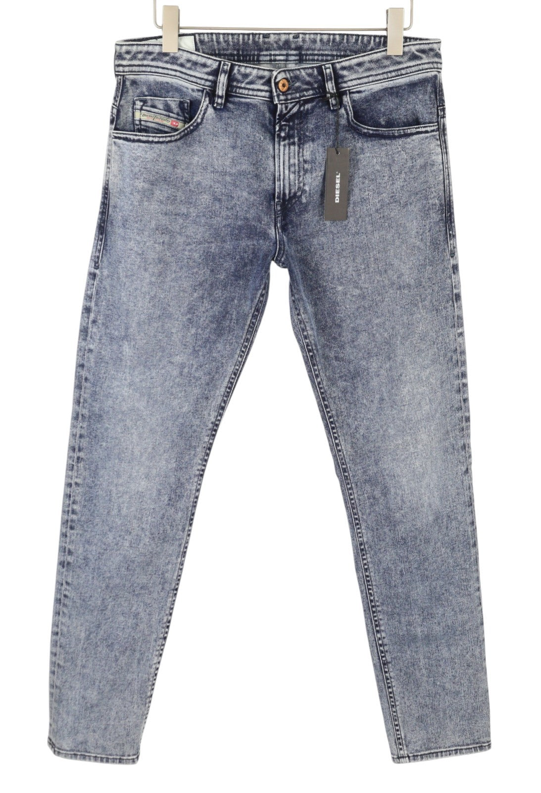 Diesel Mharky 083ay Men Jeansblue Faded Slim Fit Zip Fly Denim