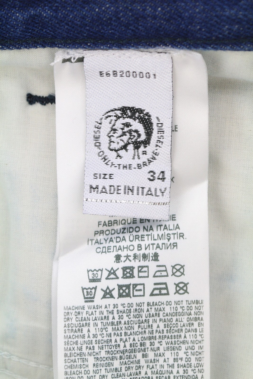 Diesel Mharky 0078f Men Jeansdark Blue Tapered Fit Button Fly Denim