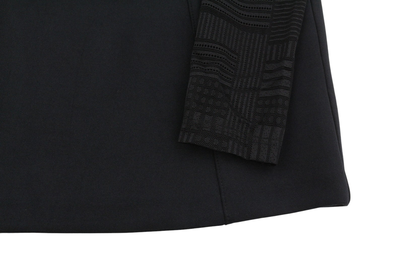 Desigual Night Abito da donna nero testurizzato velato a maniche lunghe mini